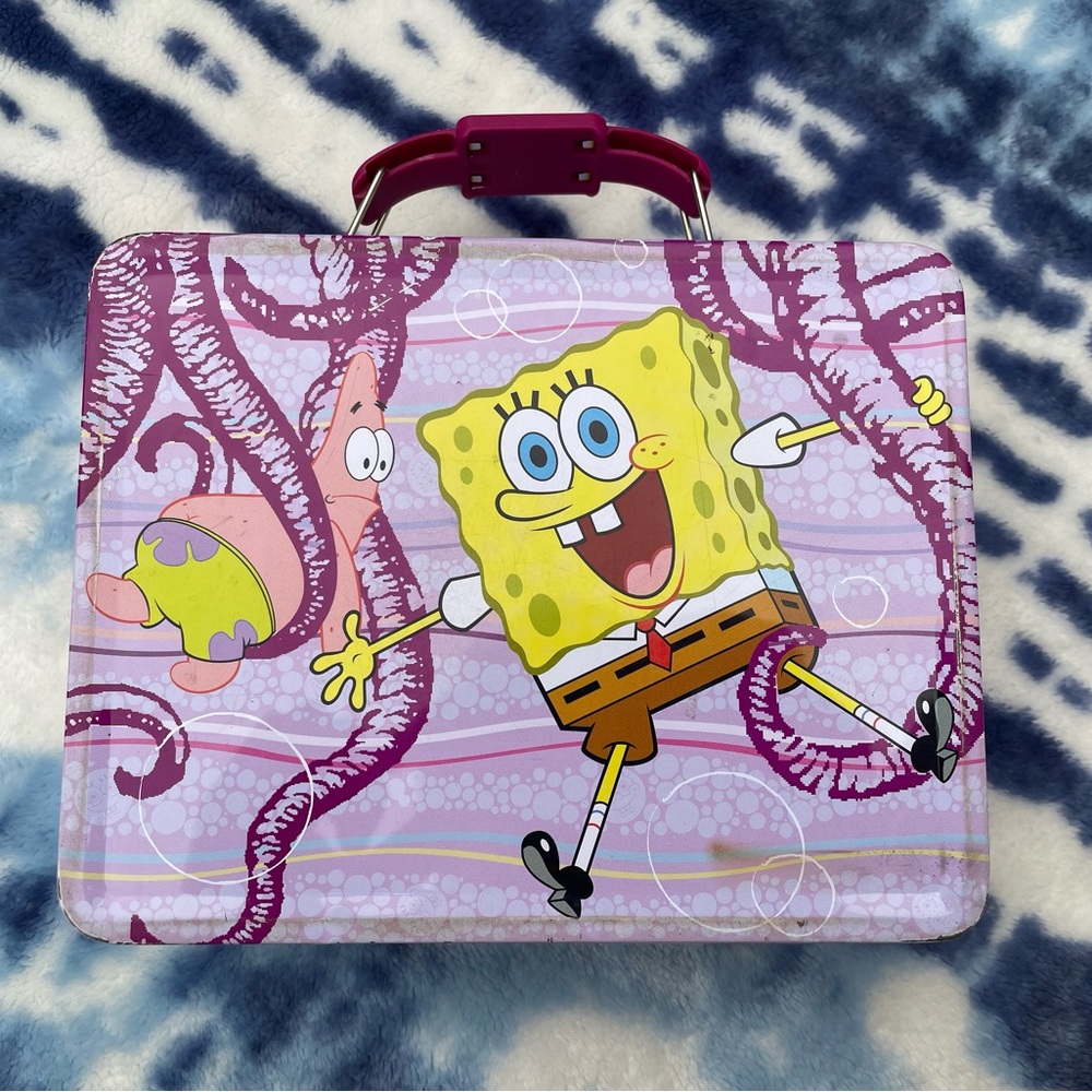 2011 SpongeBob Squarepants & Patrick Collectable Wonder Of The Sea Tin Lunch Box
